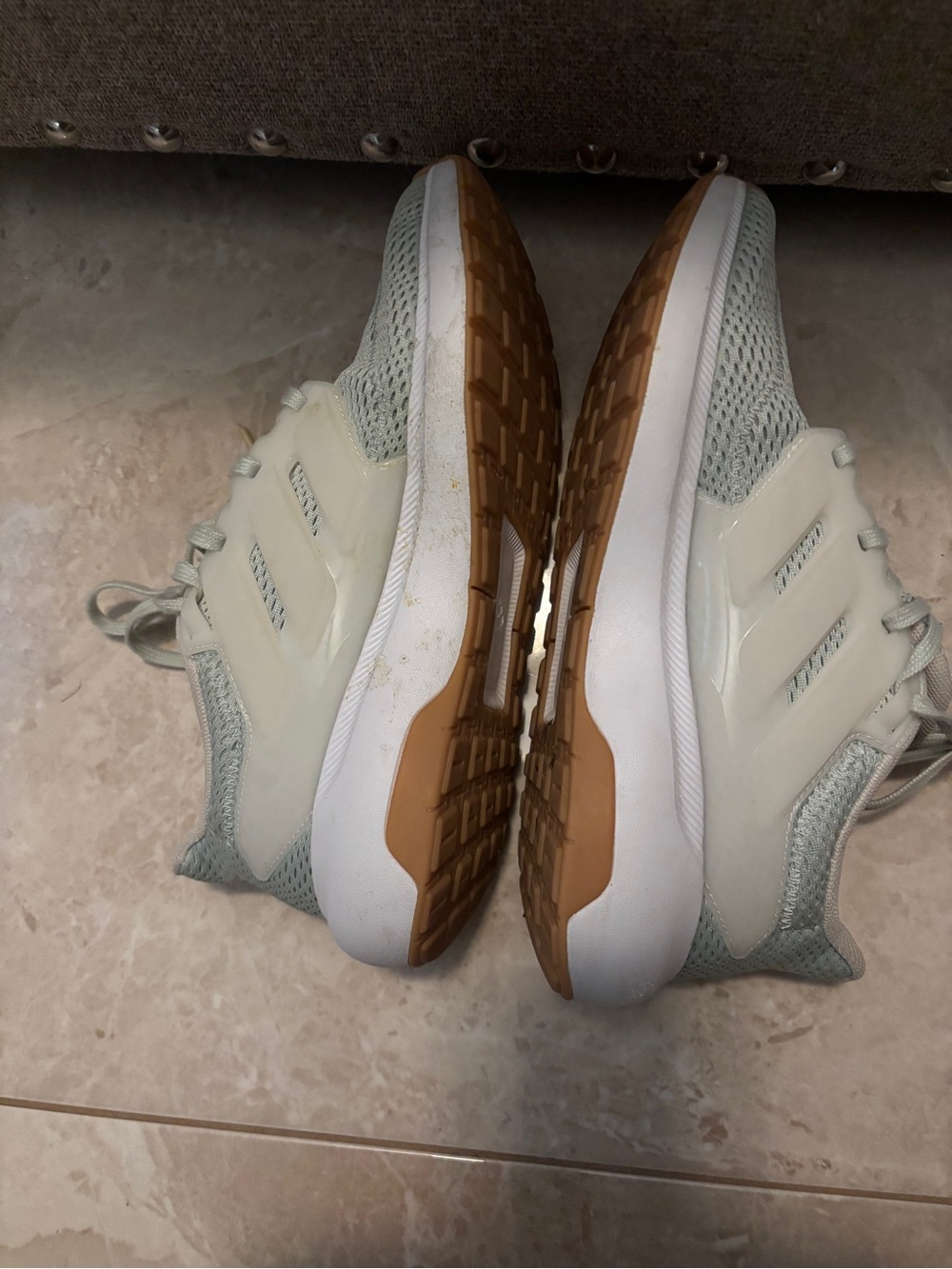 adidas Women's Mint Green Mesh Cloudfoam Running Shoes